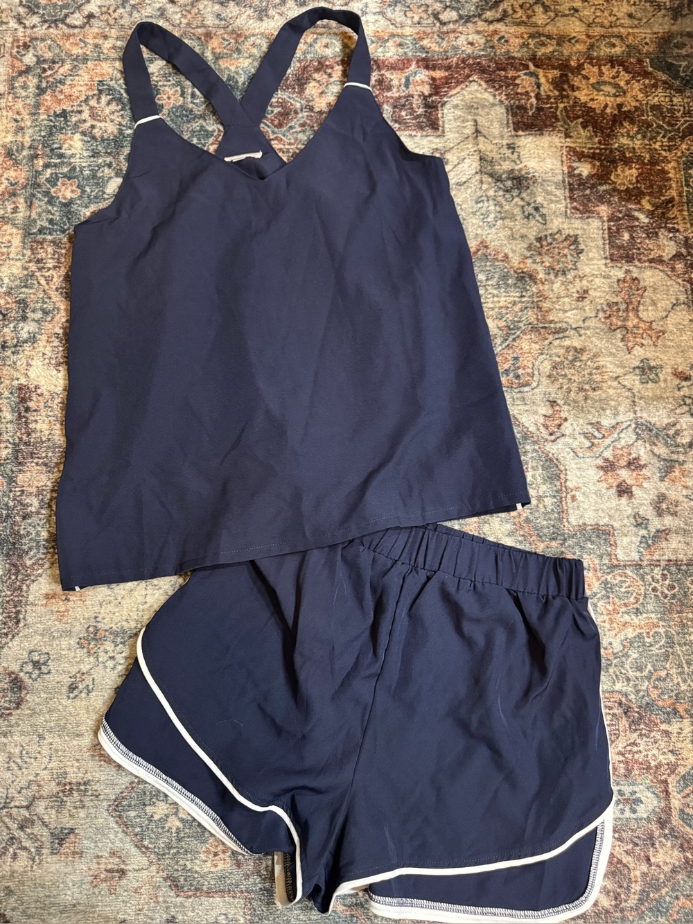 Buckley Navy Women’s Cami & Shorts Sleep Set - Classic Two-Piece